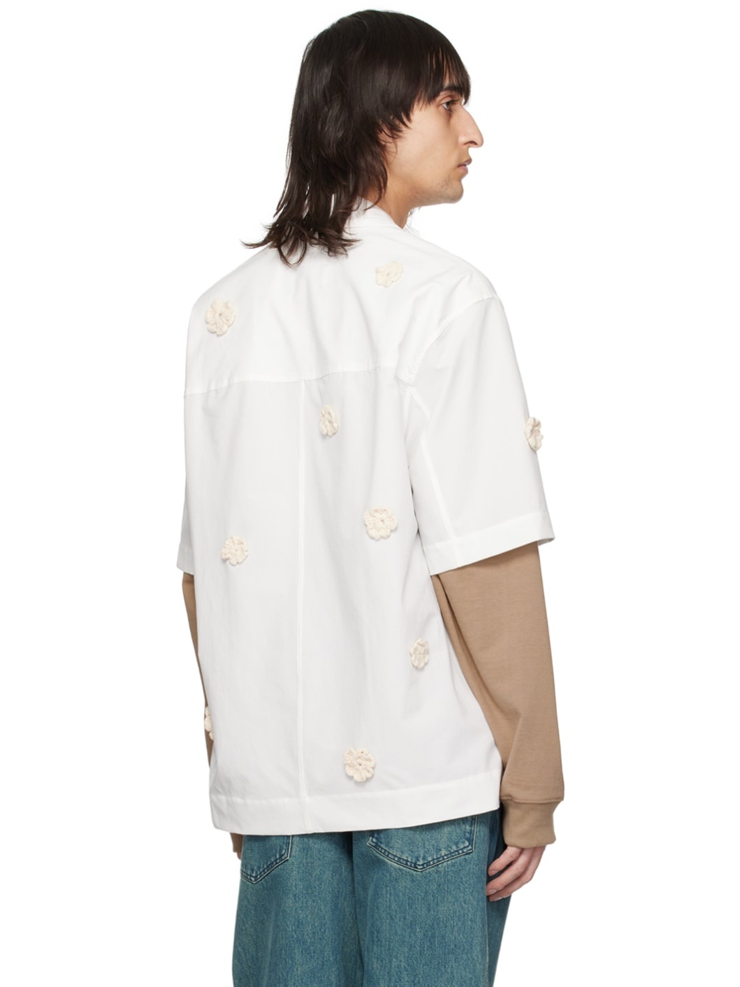 White Appliqué Shirt - 3