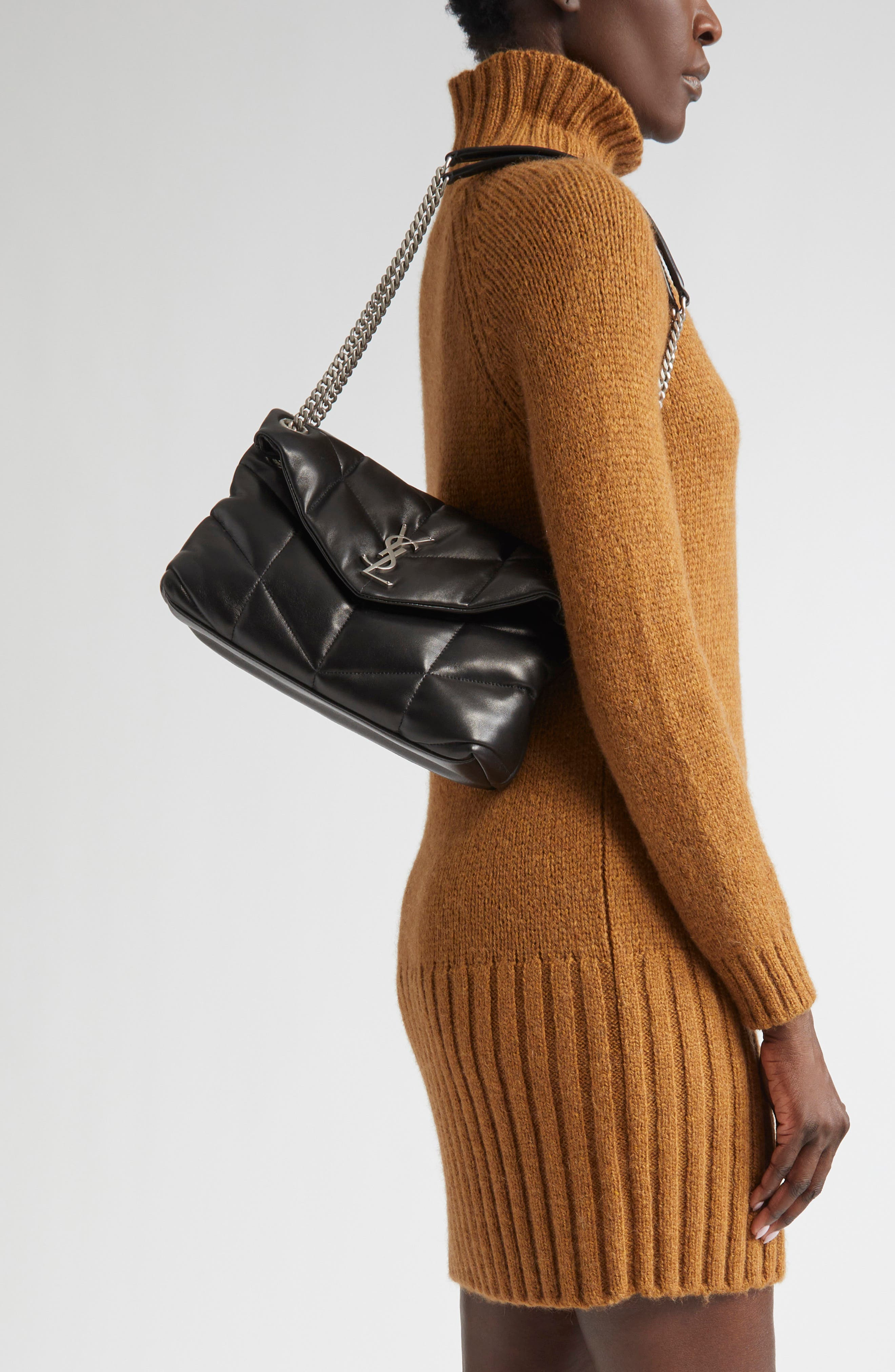Small Lou Leather Puffer Bag - 3