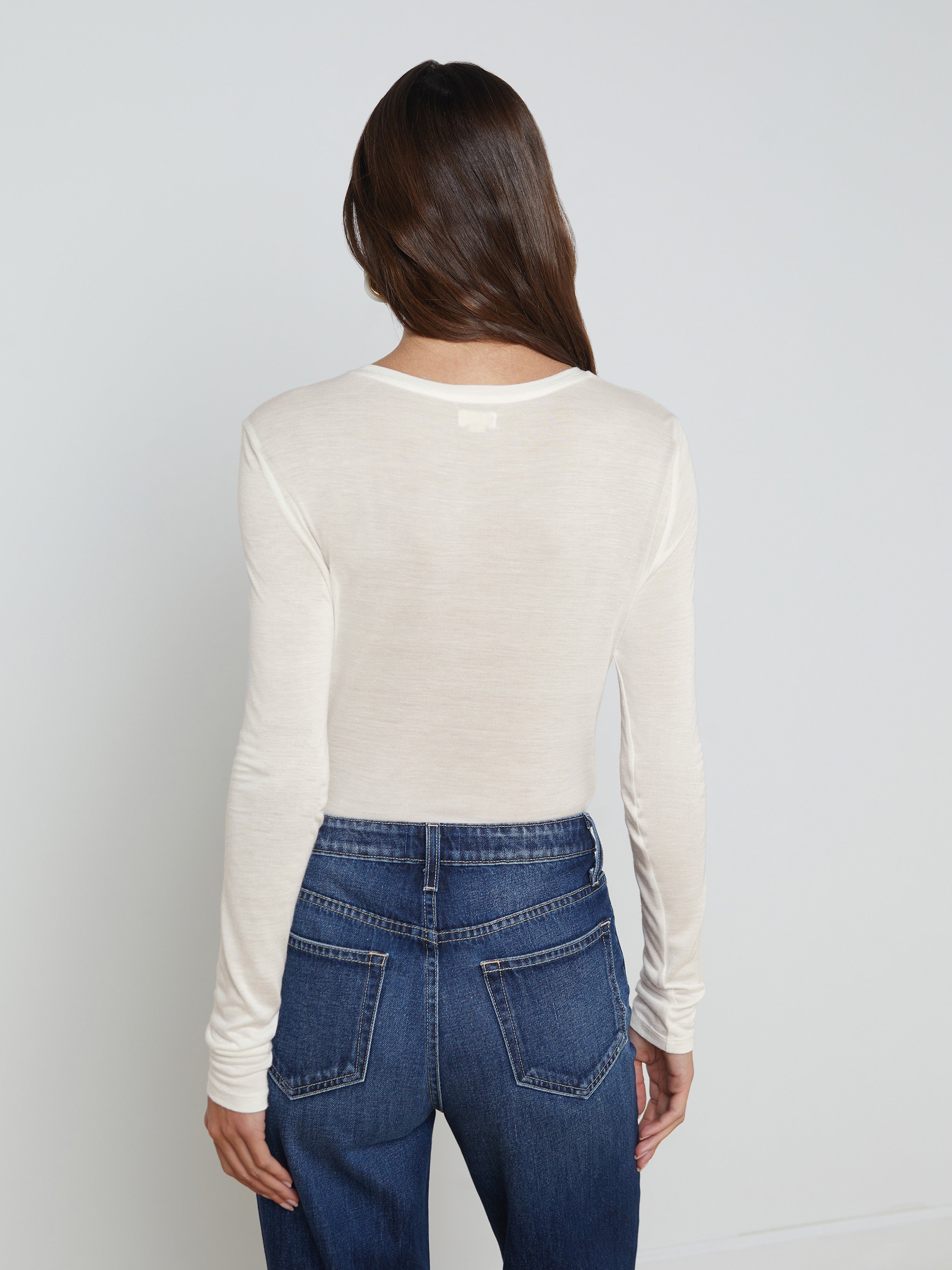 Ayla Cashmere Jersey Tee - 5