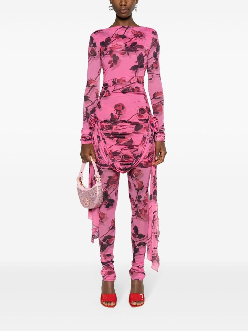 Blumarine floral-print jersey leggings outlook