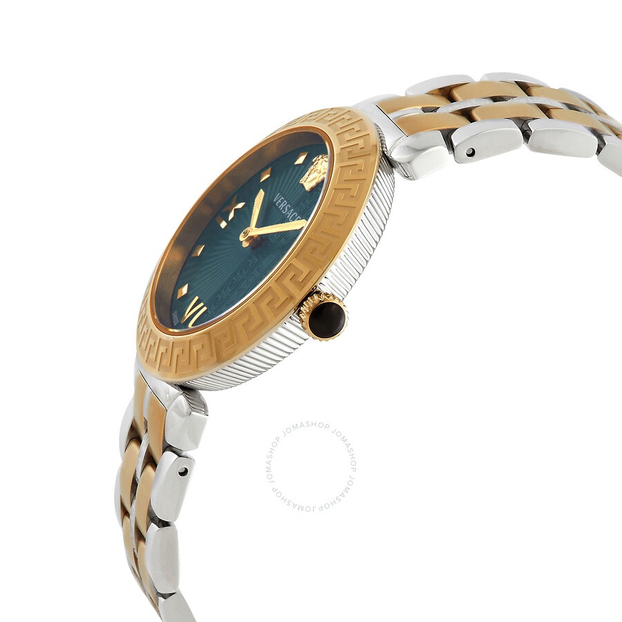 Versace Greca Icon Quartz Green Dial Two-Tone Ladies Watch VEZ600321 - 2