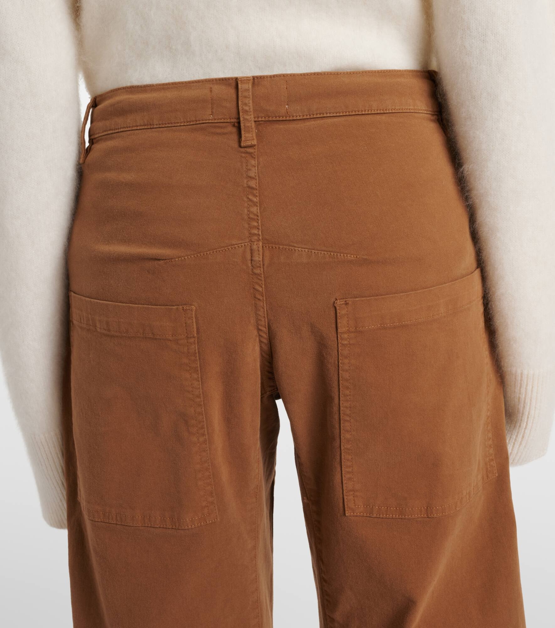 Emerson mid-rise cotton barrel-leg pants - 6