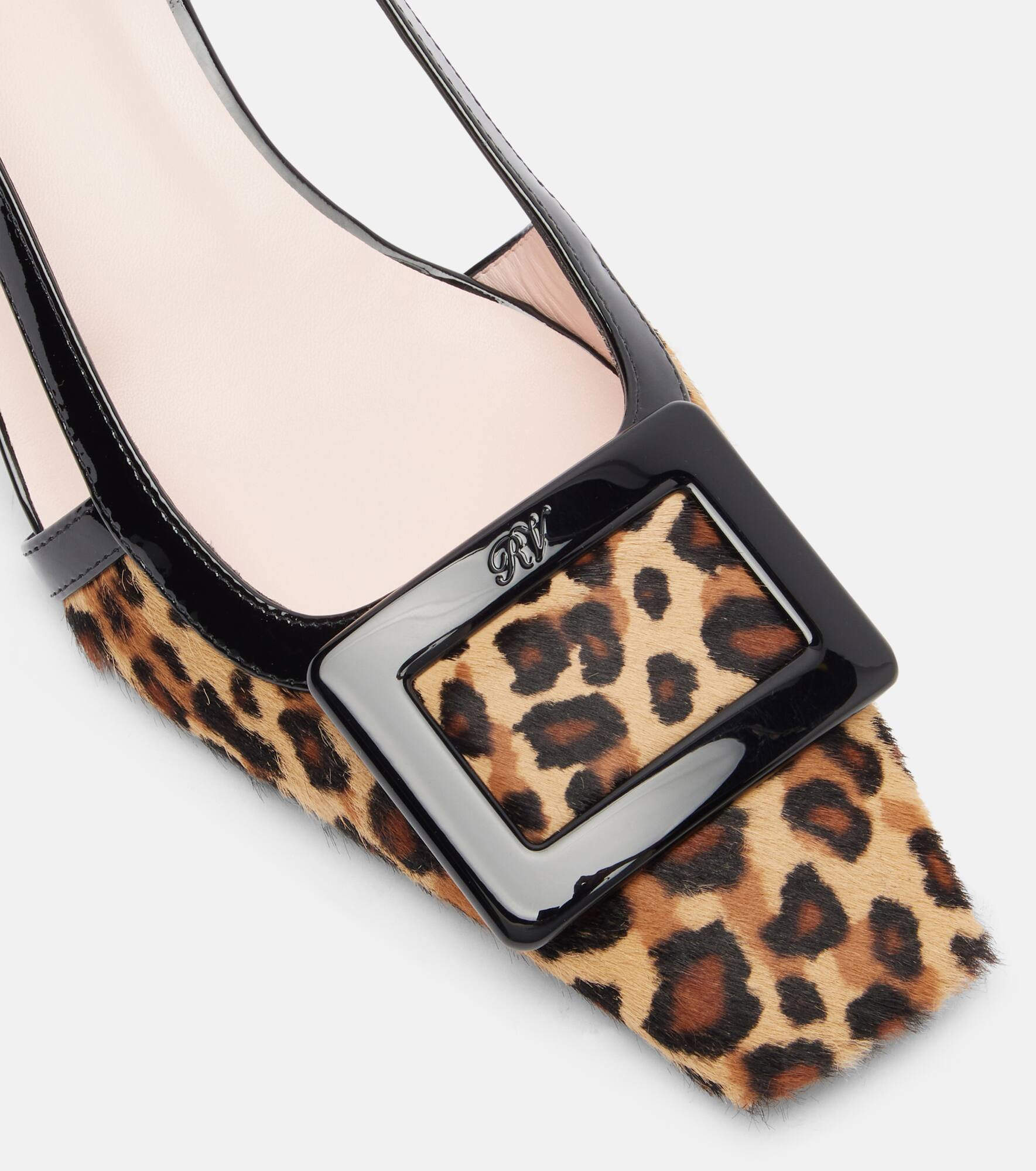 Belle Vivier 45 calf hair slingback pumps - 5