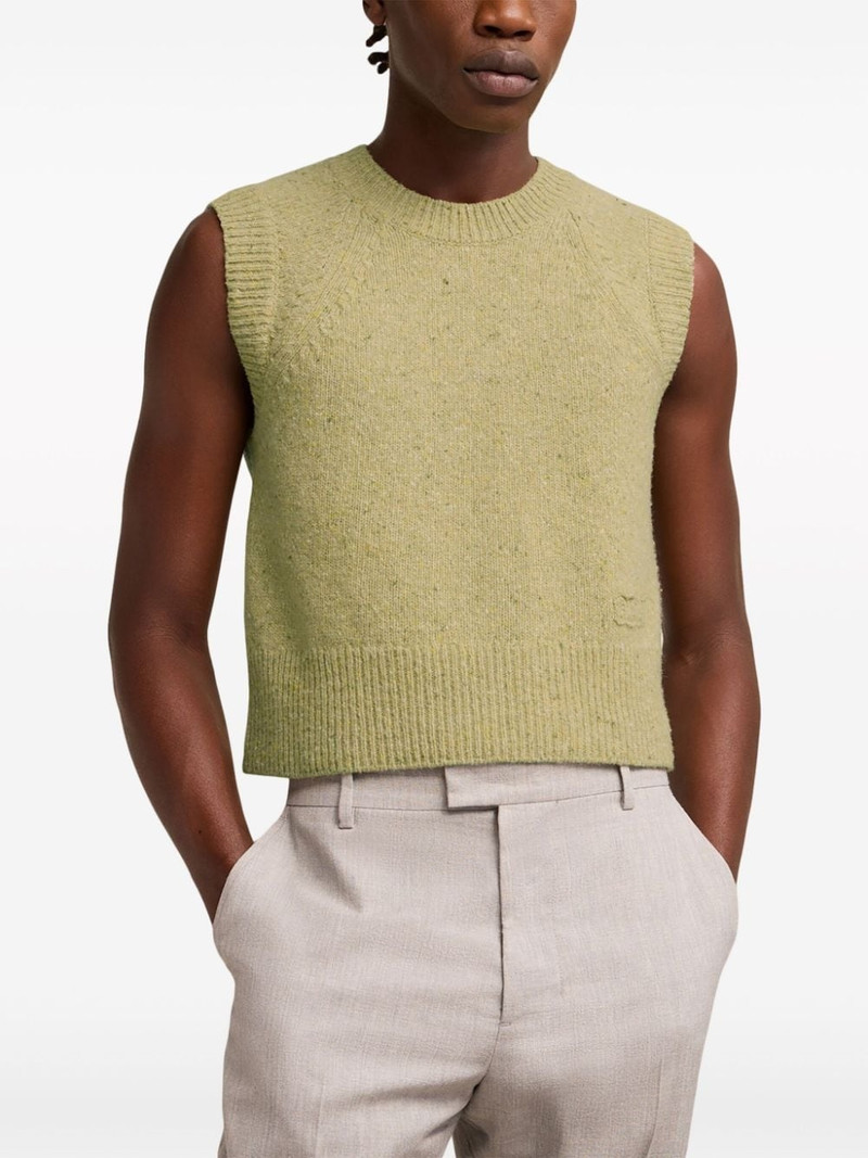 logo-embroidered knitted vest 6