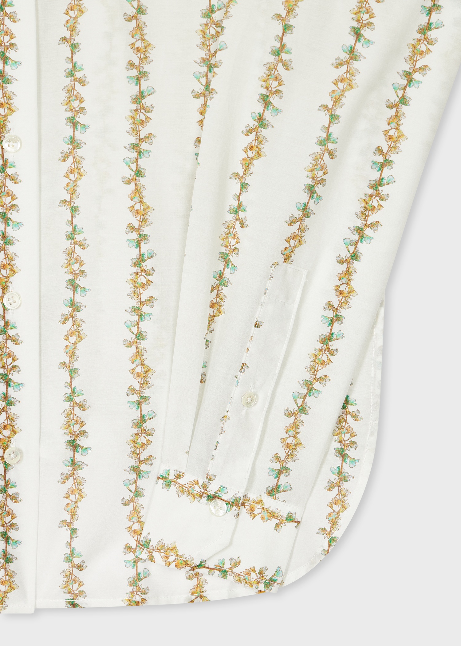 Women's White 'Infloressence' Cotton-Silk Shirt - 2