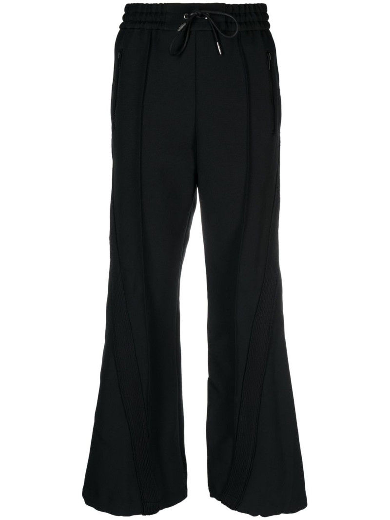 stripe-detail straight-leg trousers 1