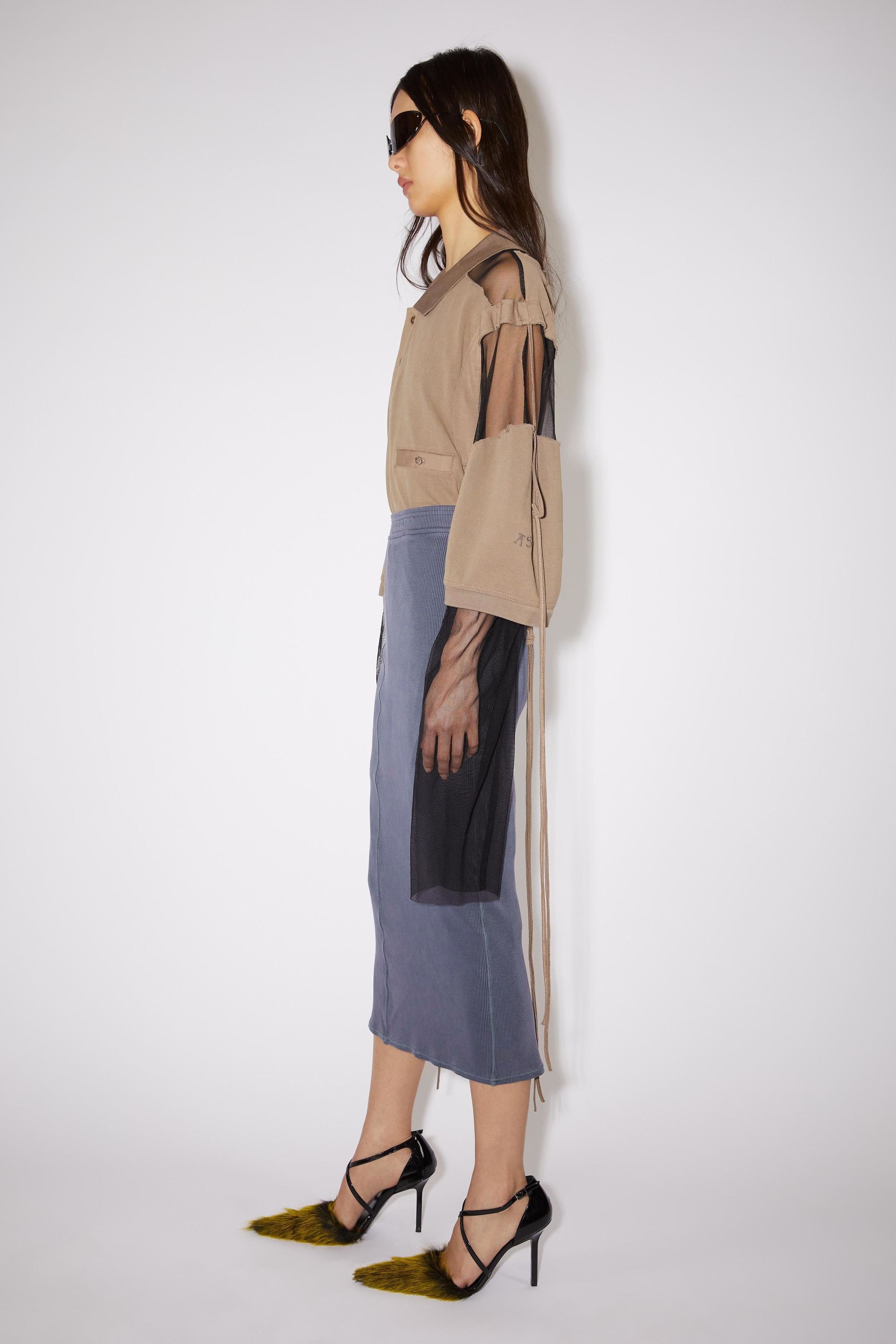 Ribbed Midi skirt - Lavender purple - 4