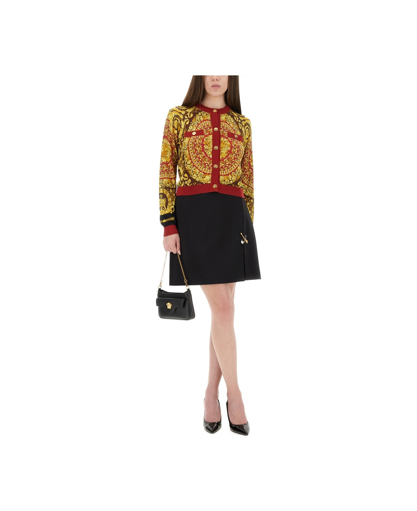 Baroque Silk Knit Cardigan - 2