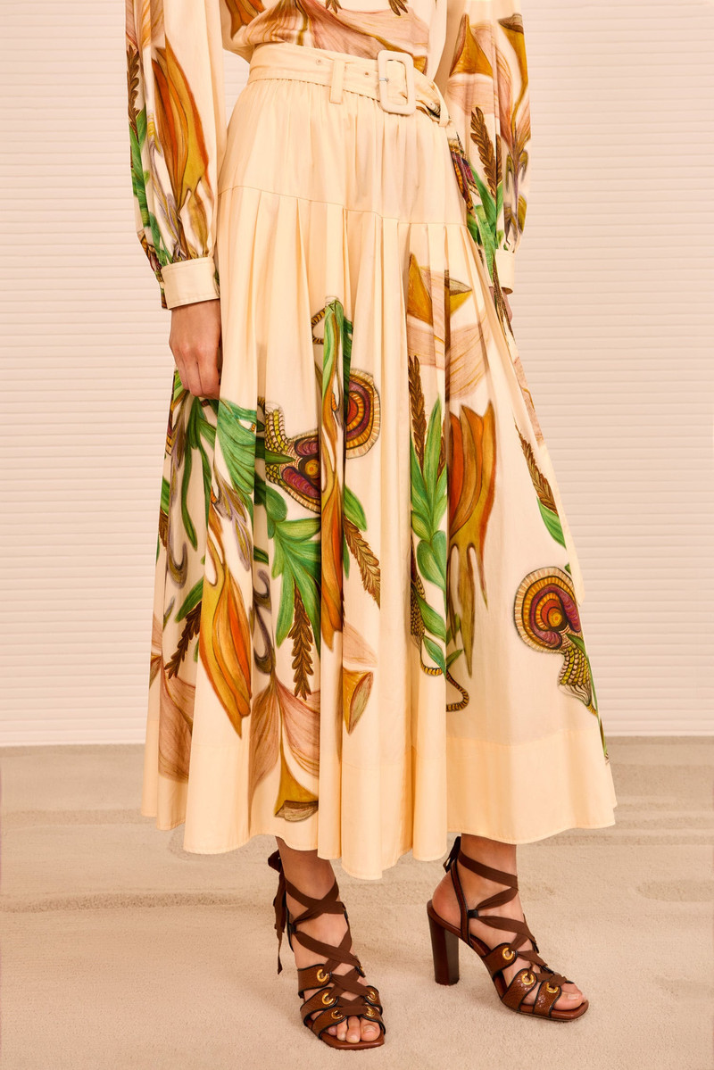 ULLA JOHNSON Filagree Midi Skirt outlook