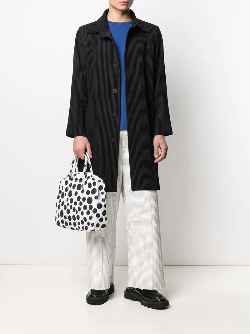 ISSEY MIYAKE pleated button-up coat outlook