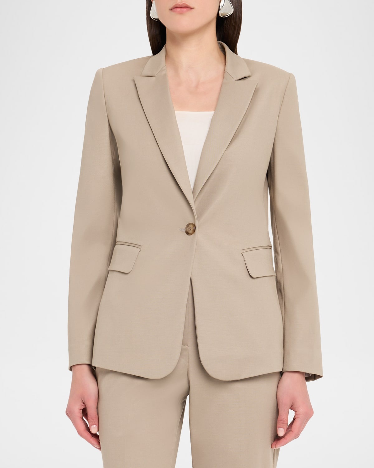 Cotton Couture Single-Button Blazer - 4