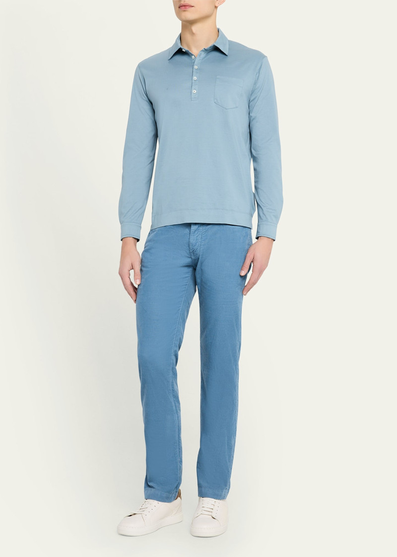 massimo alba Men's Ischia 2 Long-Sleeve Pocket Polo Shirt outlook