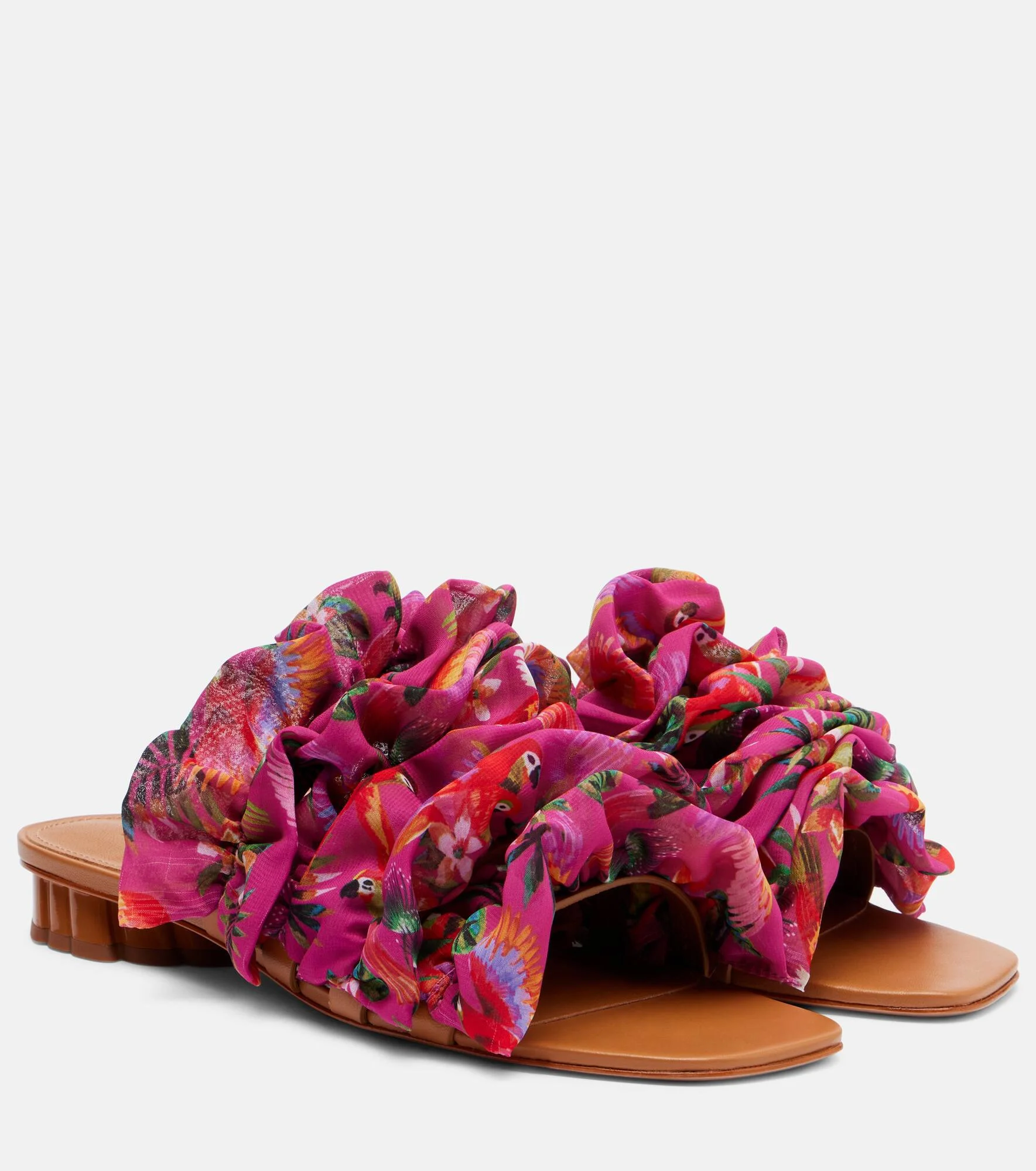 Printed ruffled sandals - 1