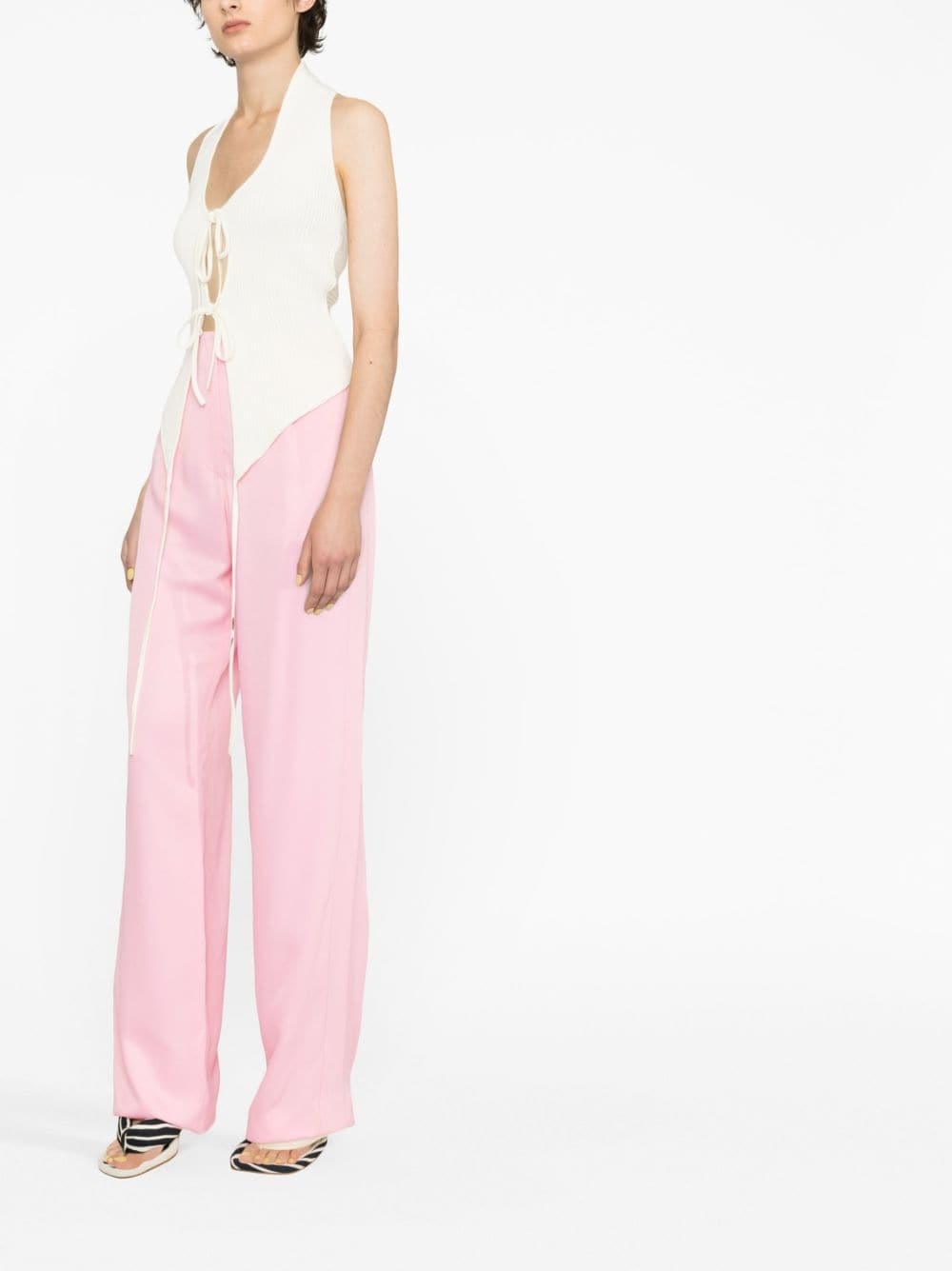long-length high-waist trousers - 4