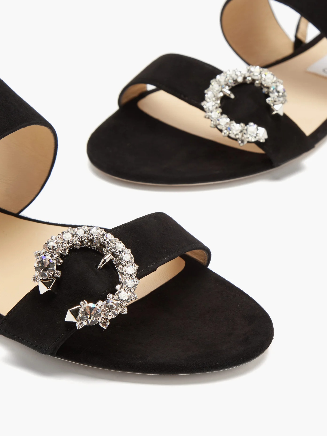 Saphera crystal-embellished suede sandals - 6