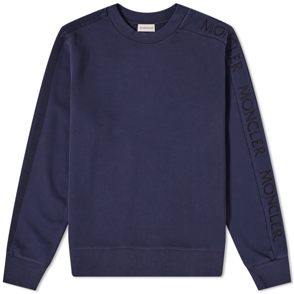 Moncler Embroidered Sleeve Logo Crew Sweat - 1