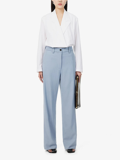 Proenza Schouler Otis straight-leg high-rise stretch-woven blend trousers outlook
