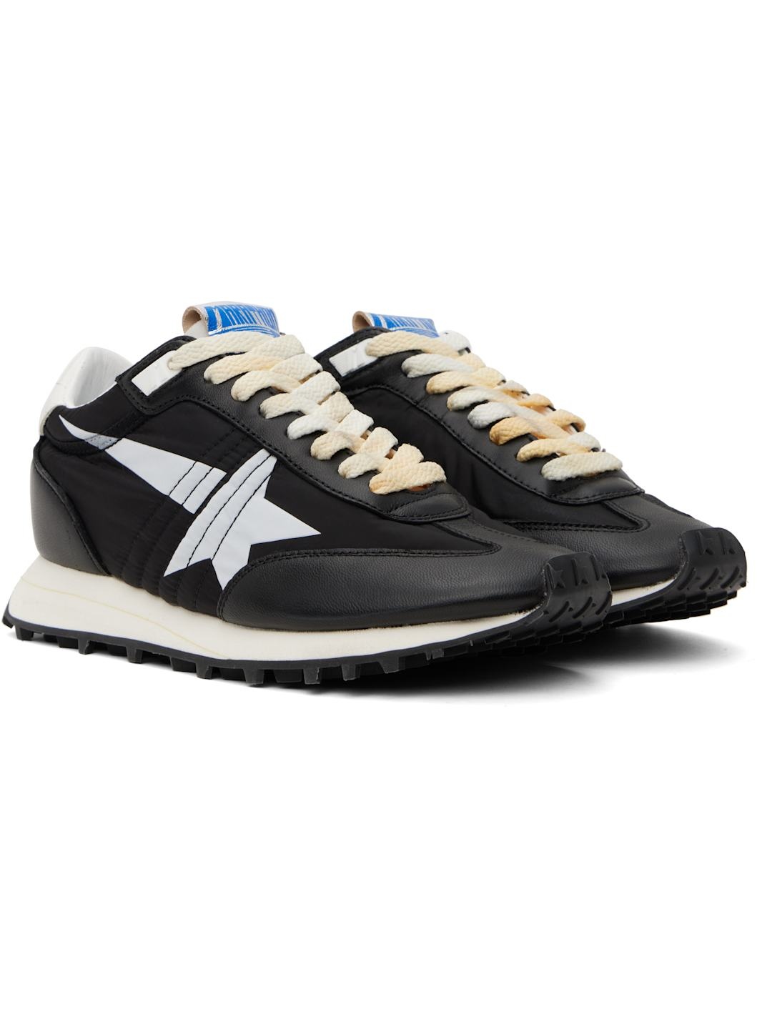 Black & White Marathon M77 Sneakers - 4