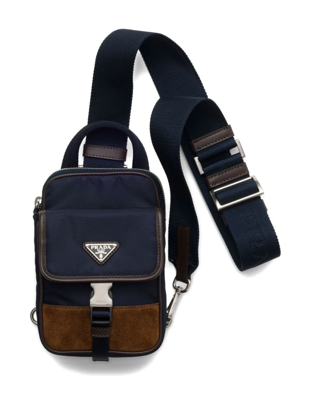 Re-Nylon triangle-logo shoulder bag - 1