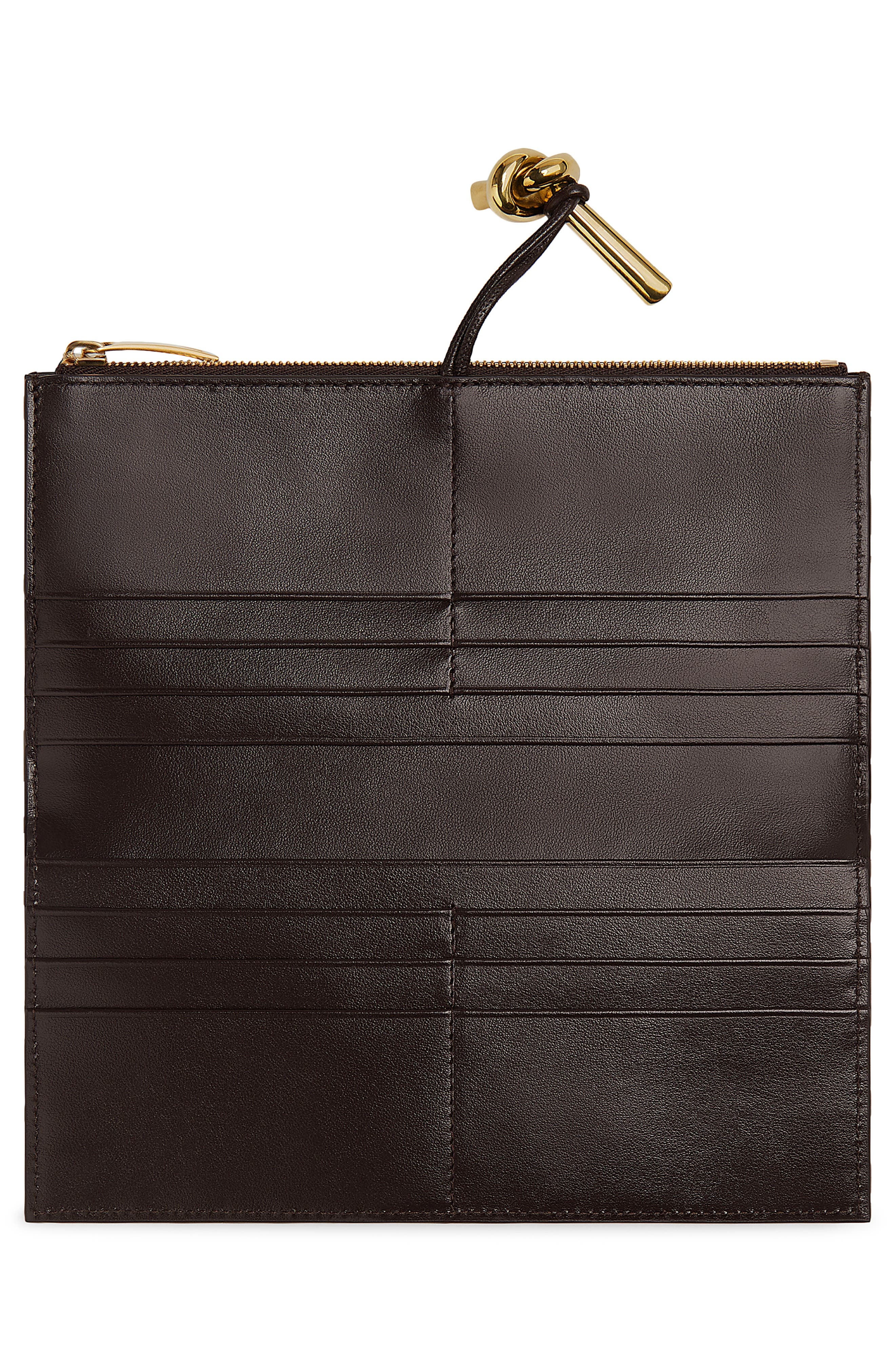 Bottega Veneta Andiamo Intrecciato Leather Slim Long Wallet in Fondant/Brass at Nordstrom - 2