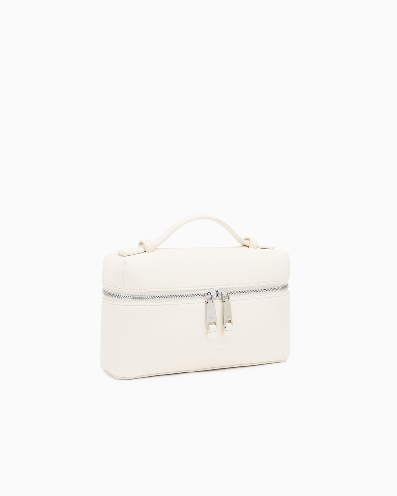 EMPORIO ARMANI NAPPA LEATHER VANITY CASE WITH SHOULDER STRAP outlook