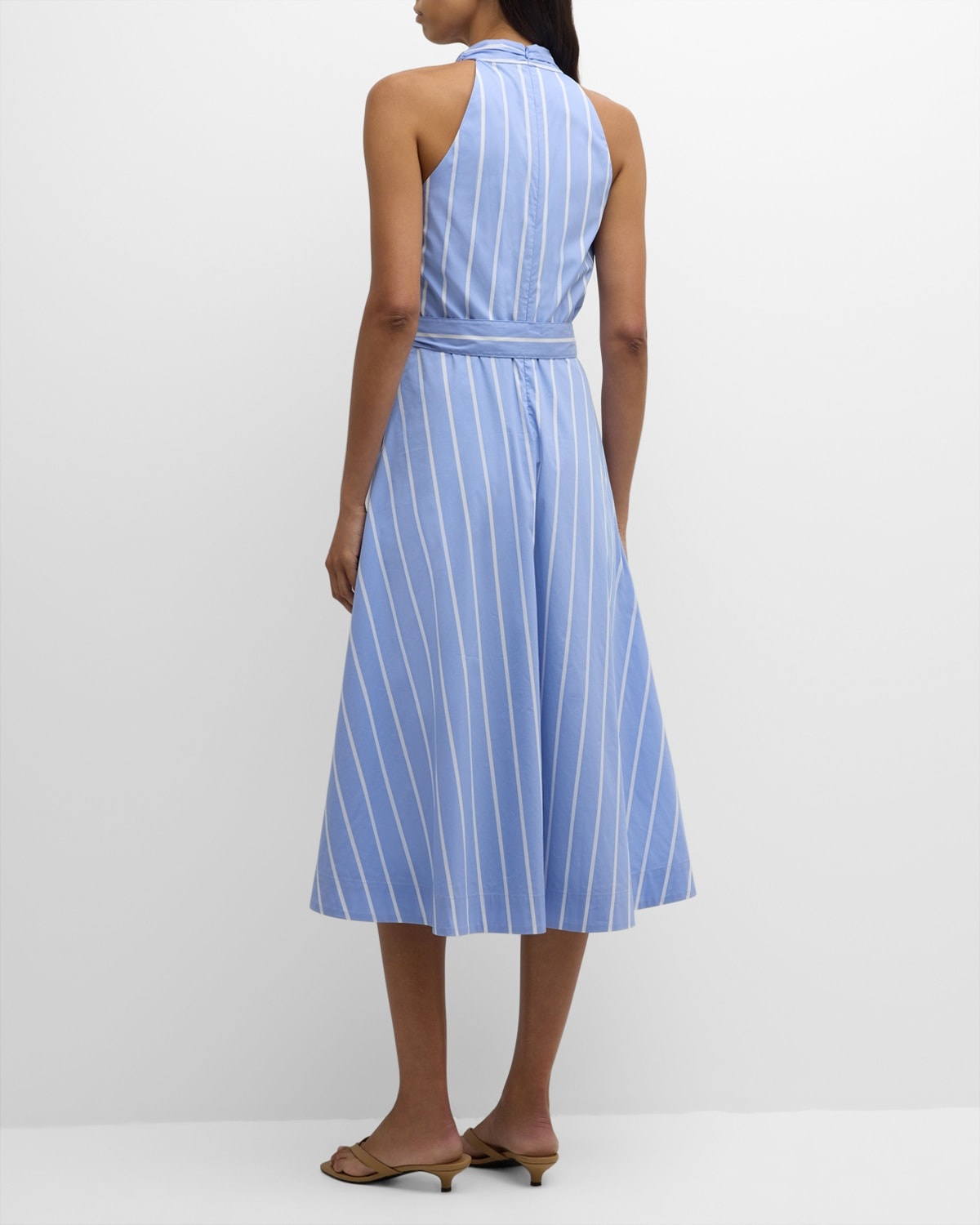 Baylee Stripe Halter Midi Dress - 4