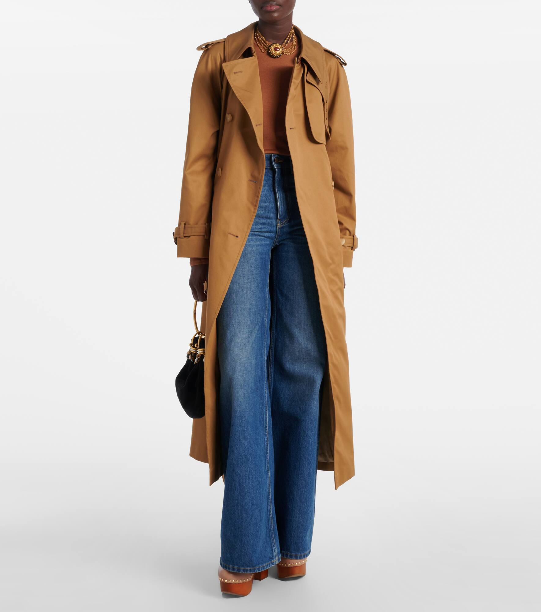 Cotton gabardine trench coat - 2