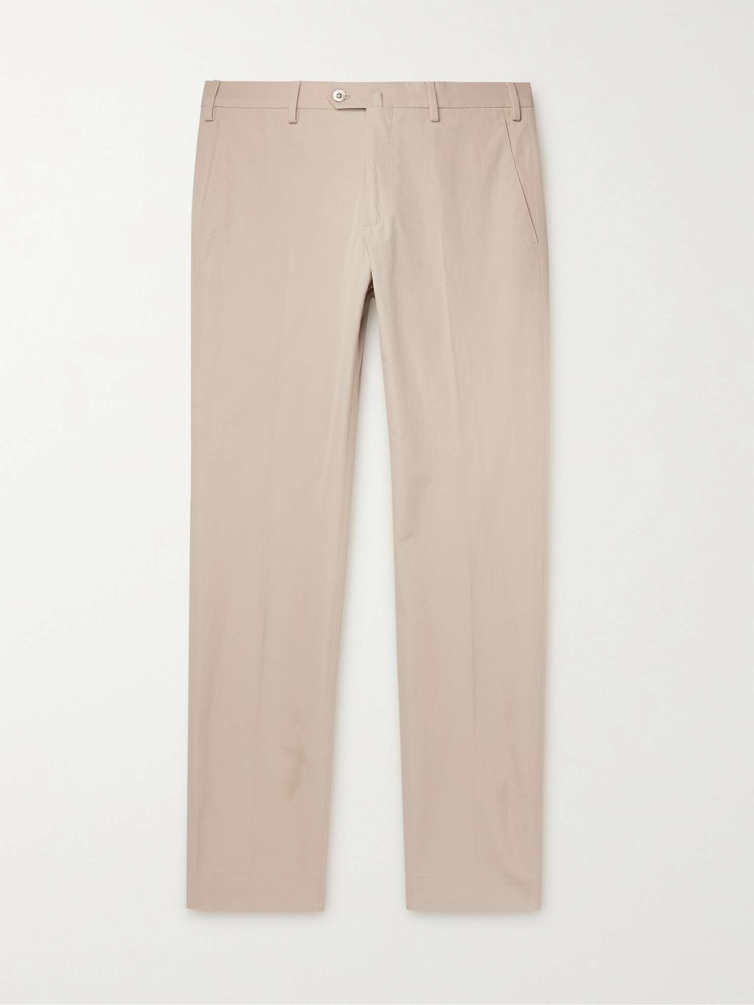 Slim-Fit Cotton-Blend Poplin Trousers - 1