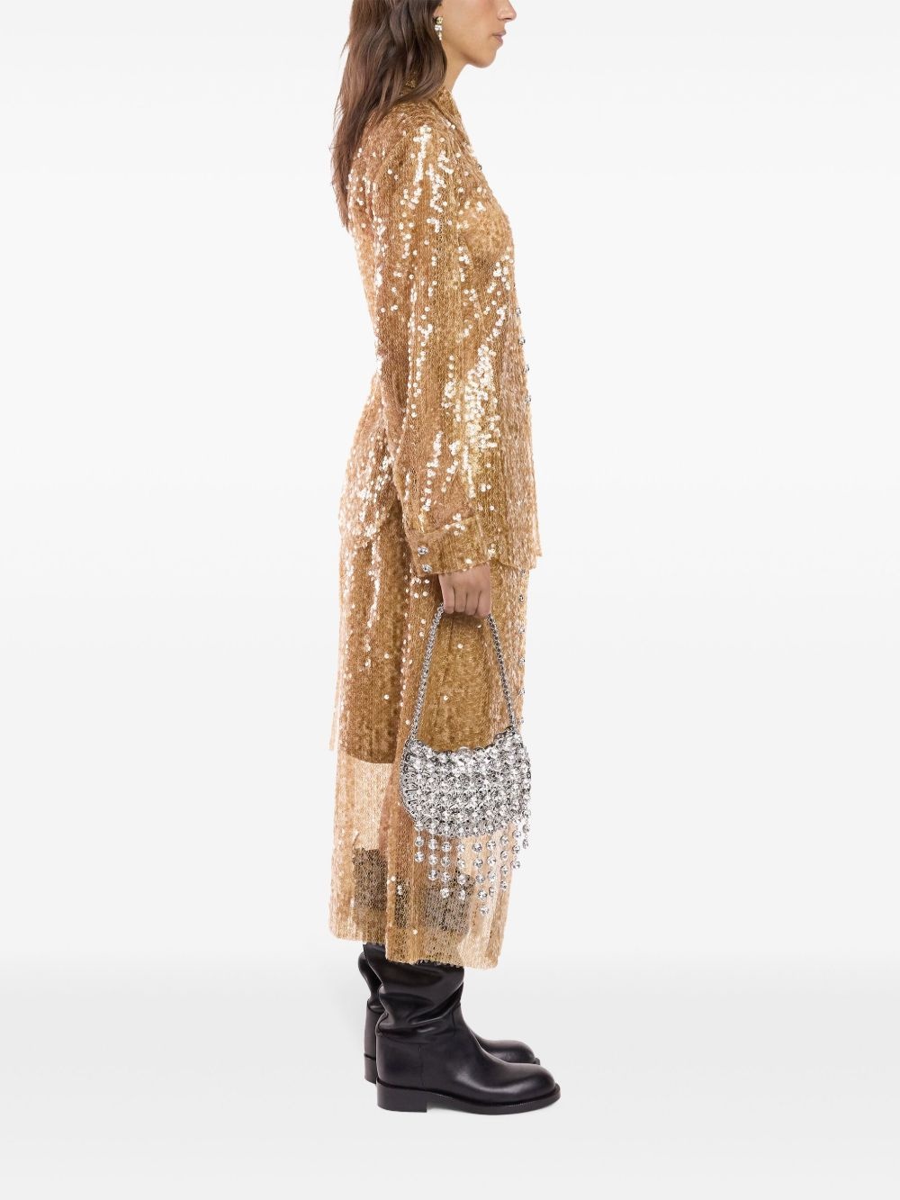 sequin-embroidered shirt - 3