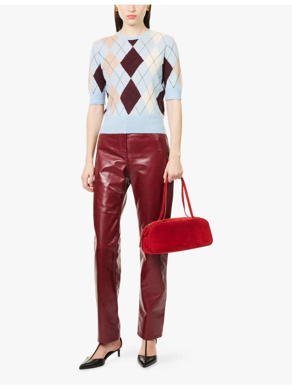 Anders Short-Sleeves Cashmere And Wool Top - 2