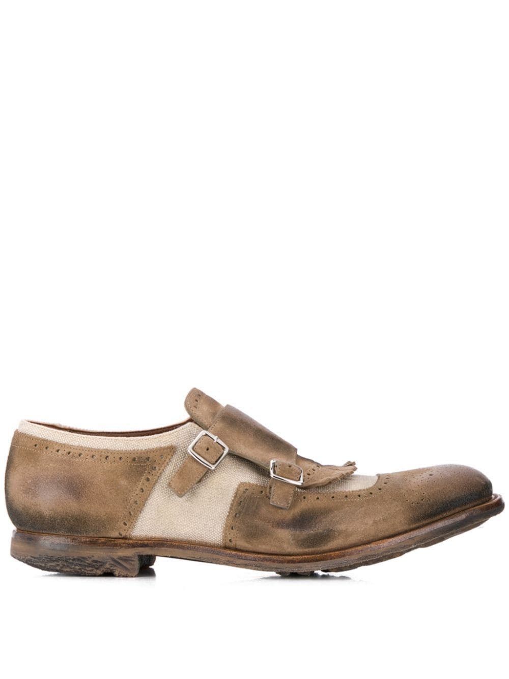 distressed loafers - 1