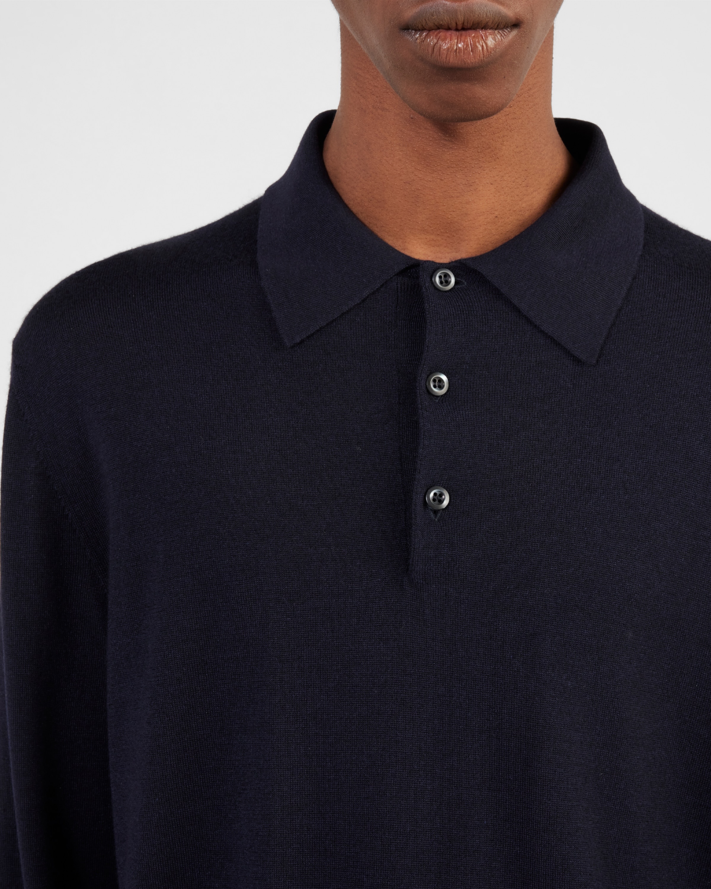 Cashmere and silk polo shirt - 3