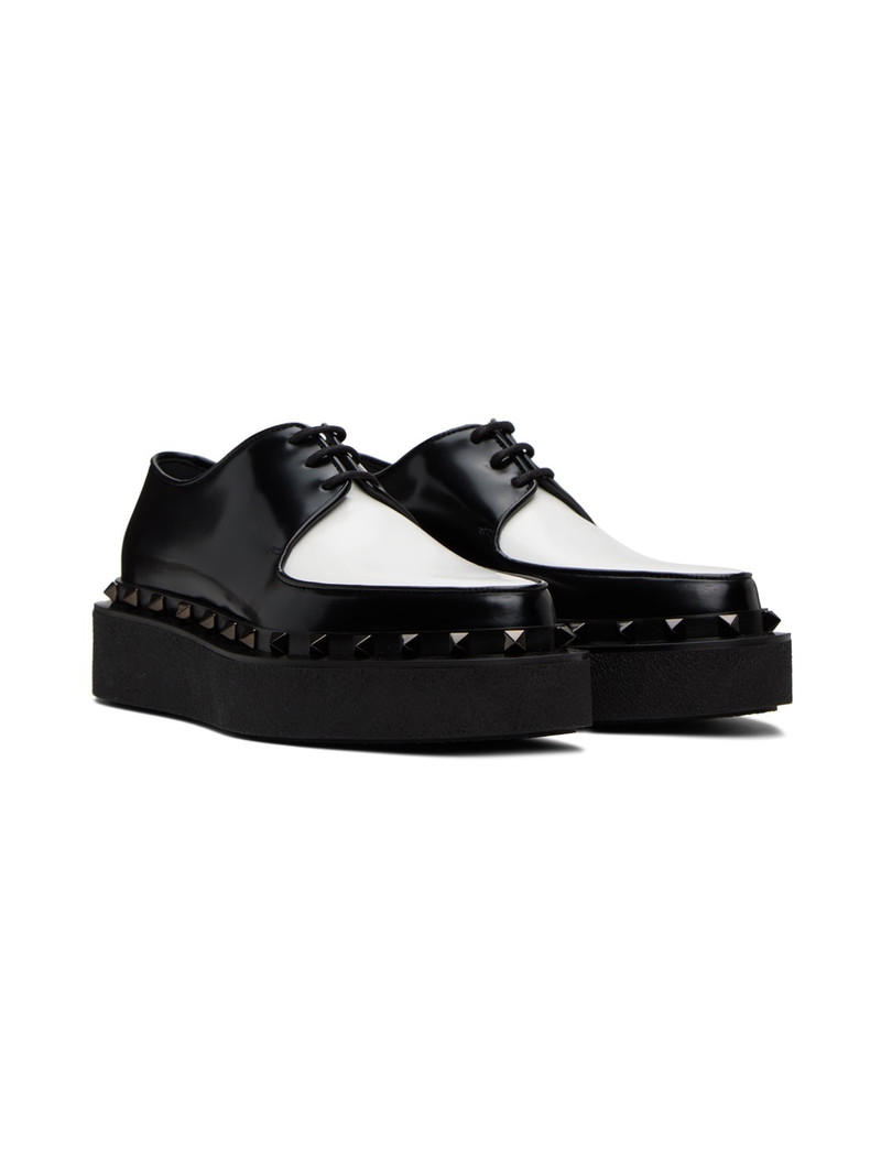 Black & White Rockstud M-Way Derbys 4