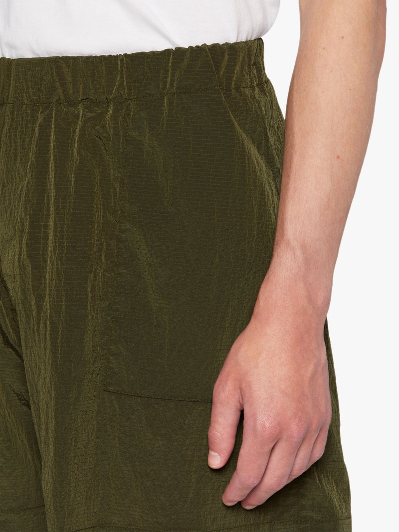 CAPTAIN MILITARY GREEN NYLON SHORTS | GTM-223 5