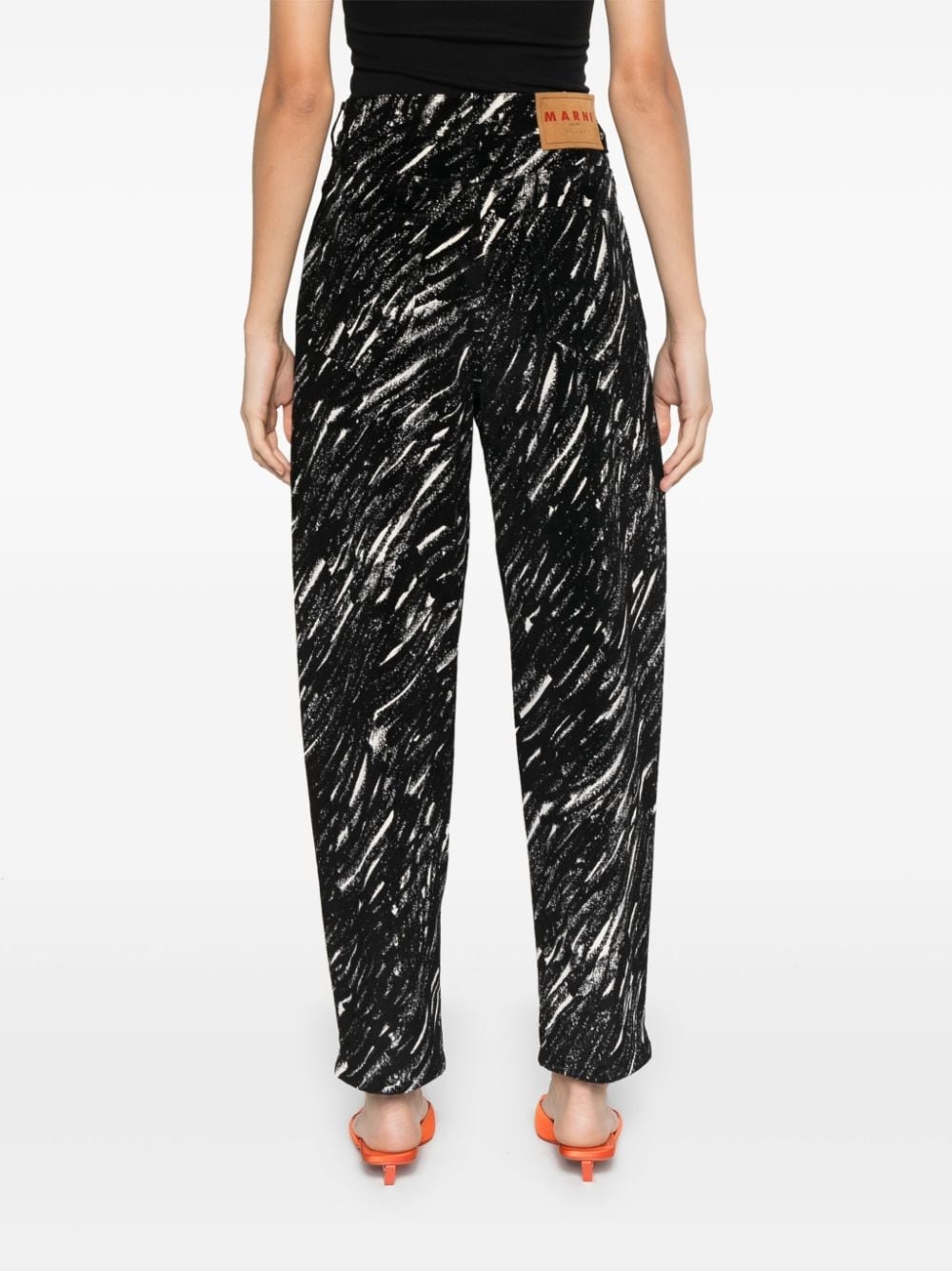 crayon-print trousers - 4