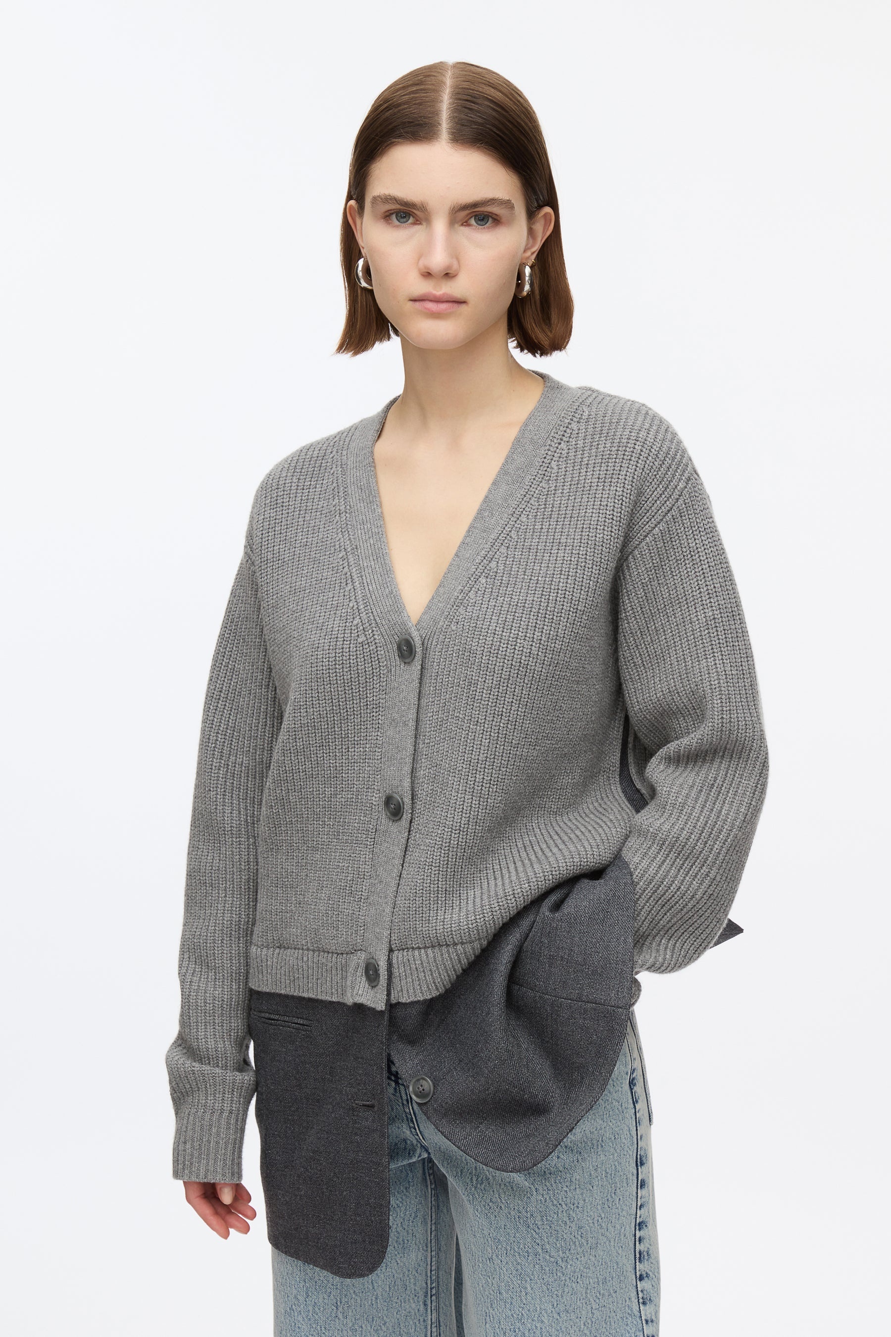 Hybrid Cardigan with Blazer Hem - 7