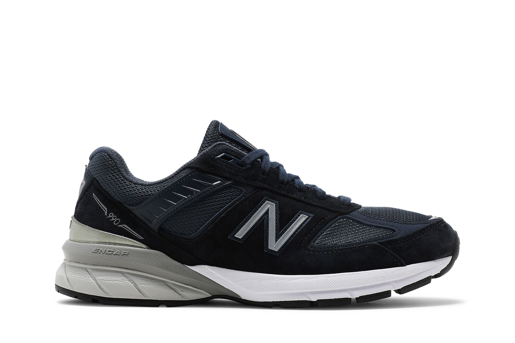 Wmns 990v5 Made in USA Wide 'Navy Silver' - 1