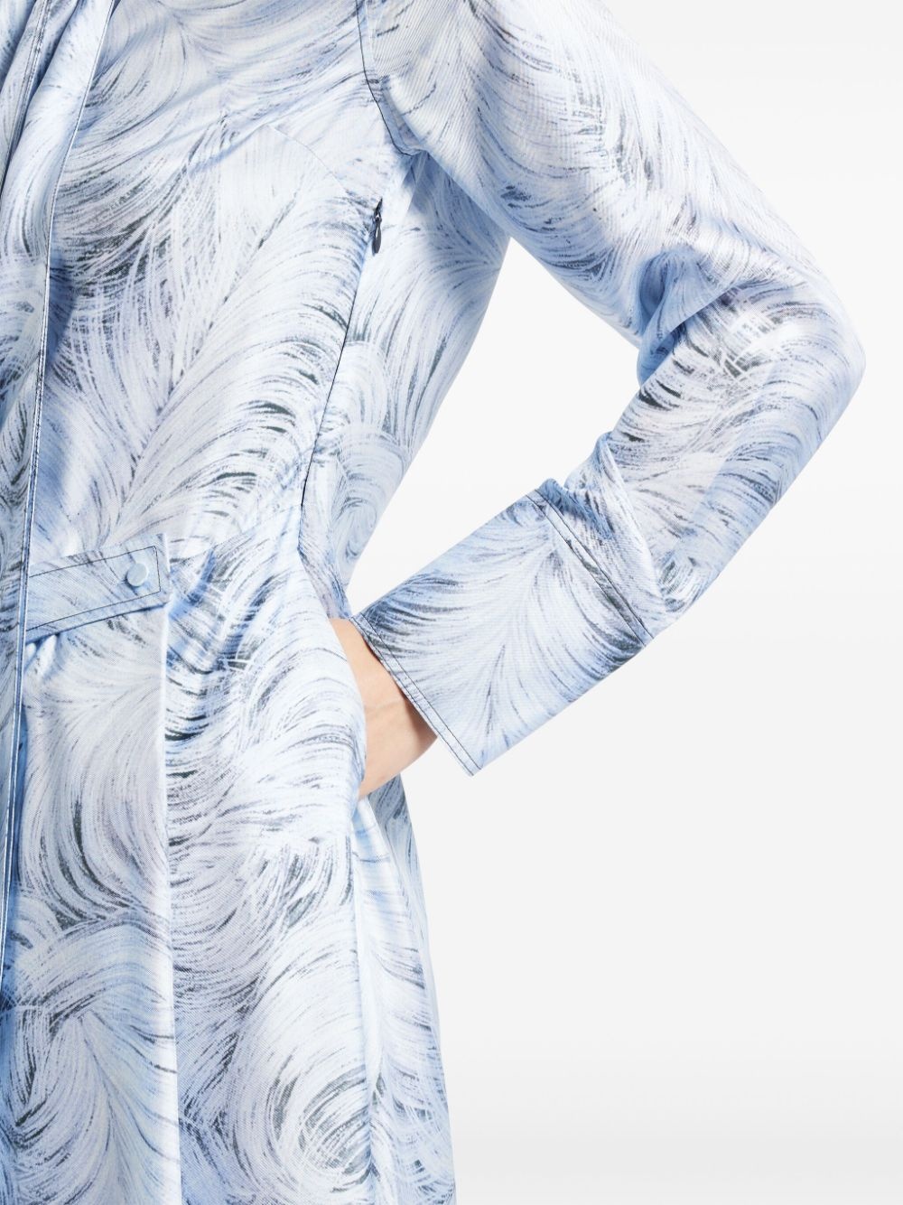 feather-print midi dress - 5