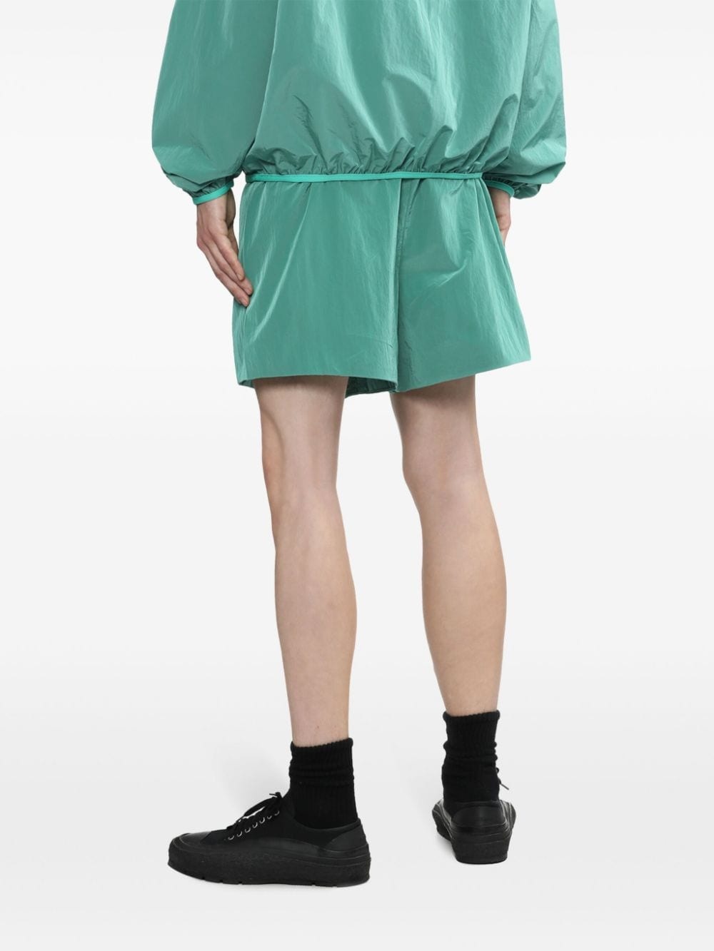 crinkled running shorts - 4