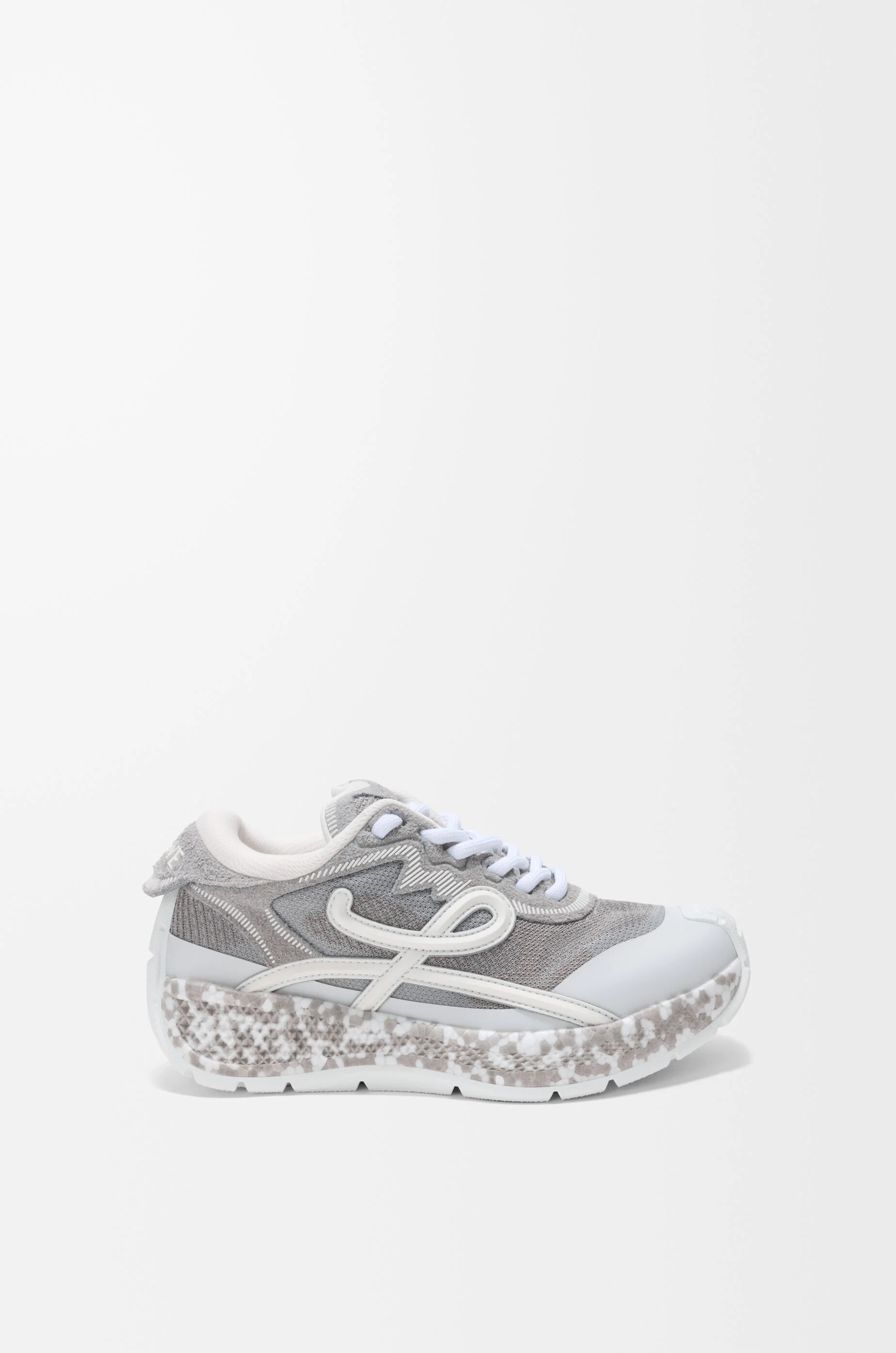 Pogo sneaker in technical knit and suede - 1