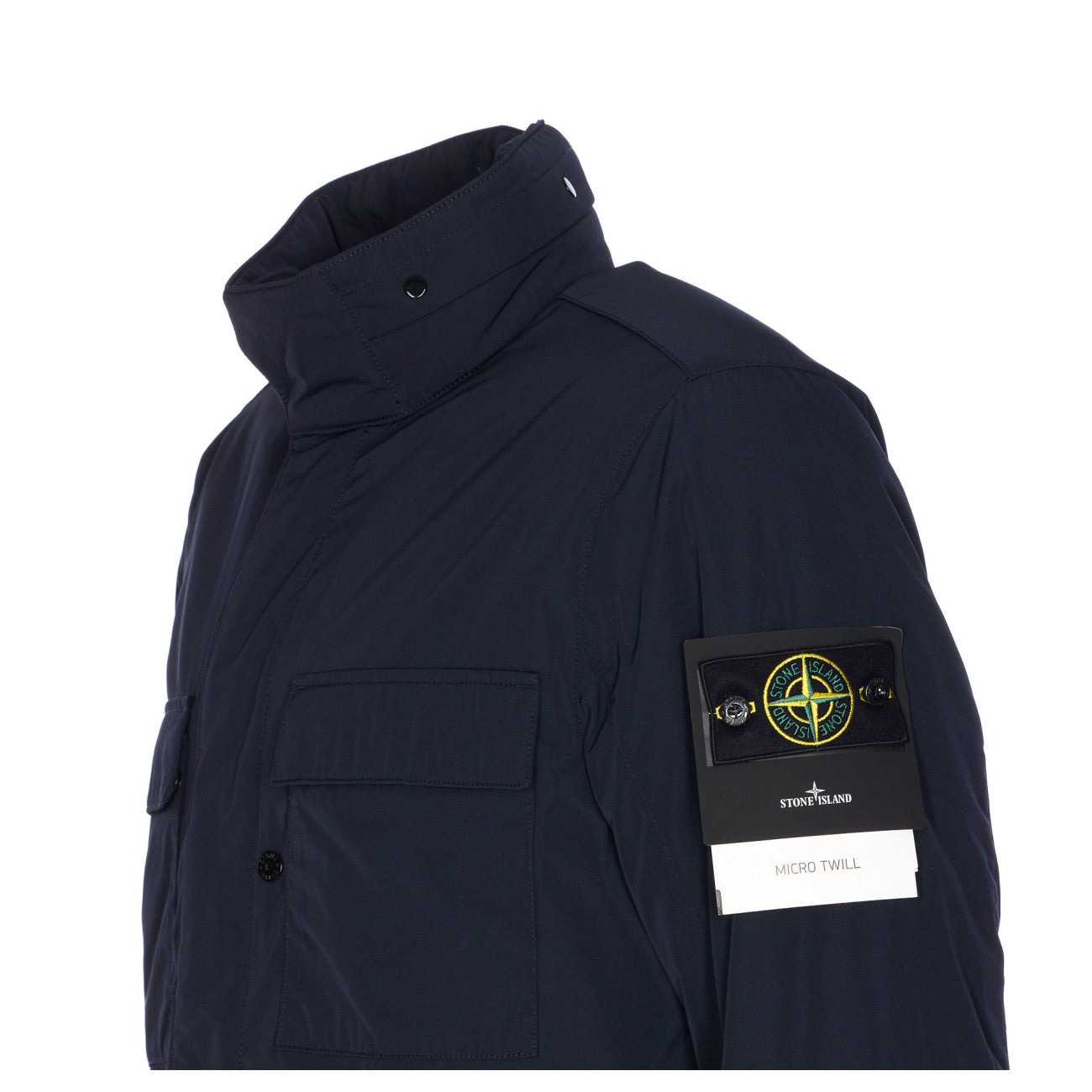 Stone Island Men Micro Twill Logo Down Jacket - 2