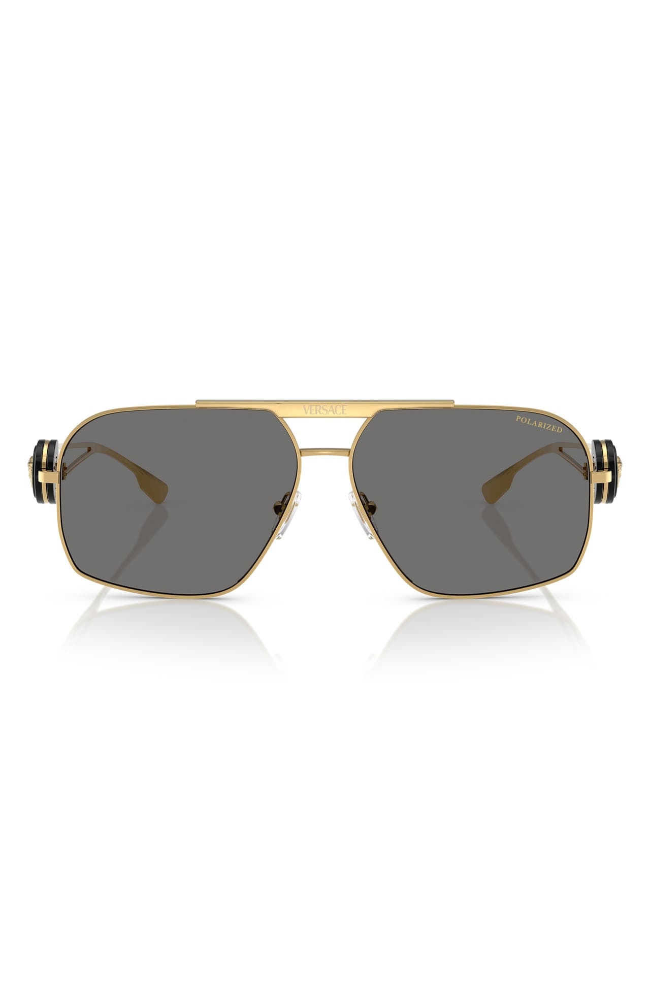 Versace Aviator popular Sunglasses 62mm Black and Gold