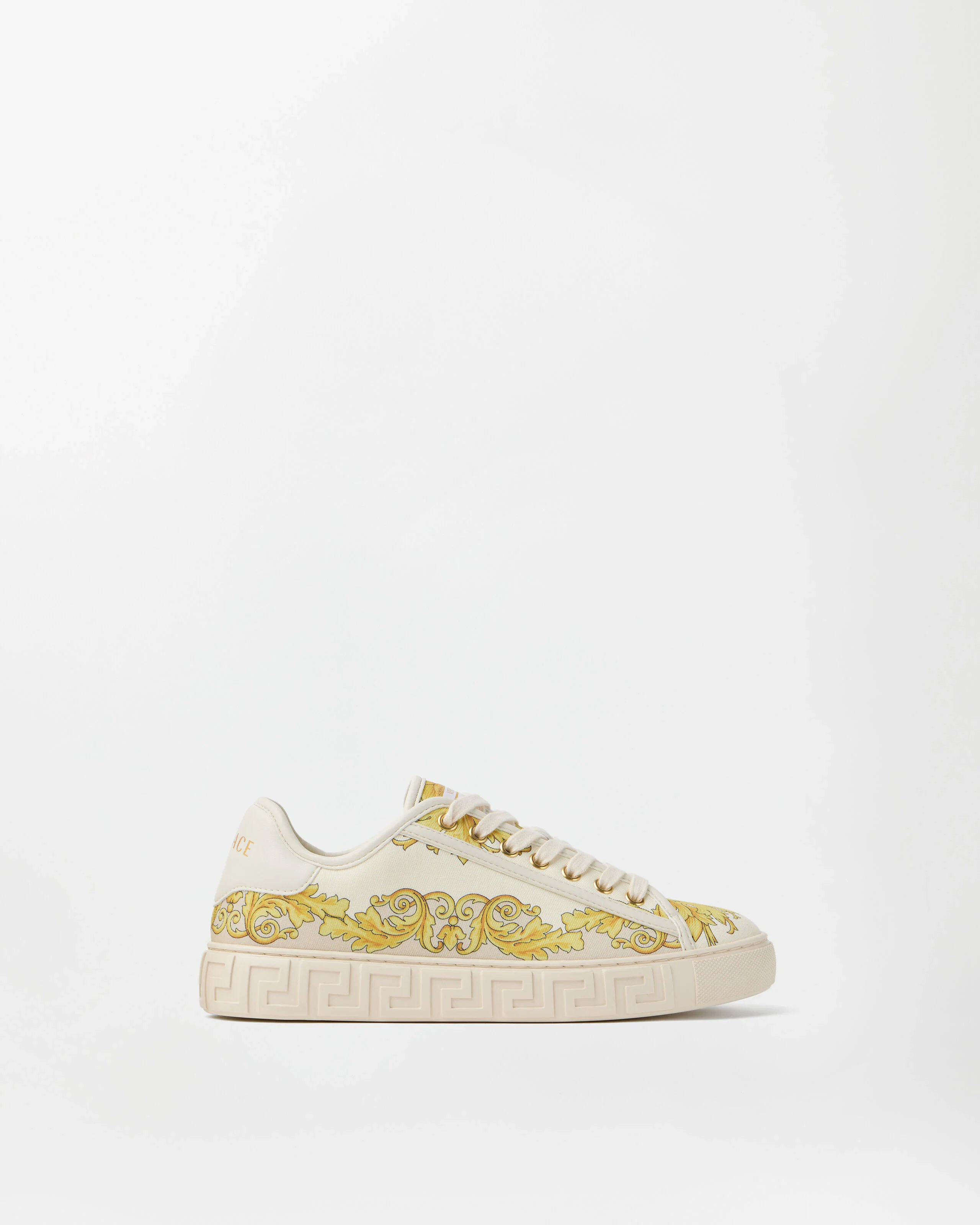 Greca Printed Silk Twill Sneakers - 1