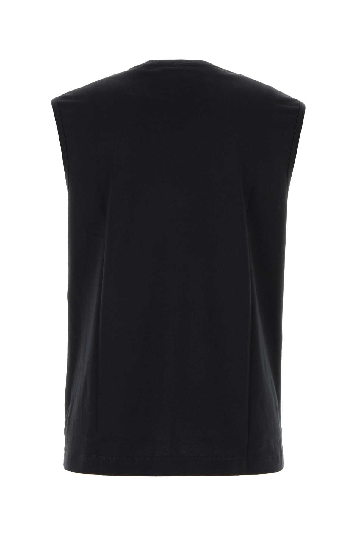 Burberry Men Black Stretch Cotton Tank Top - 2
