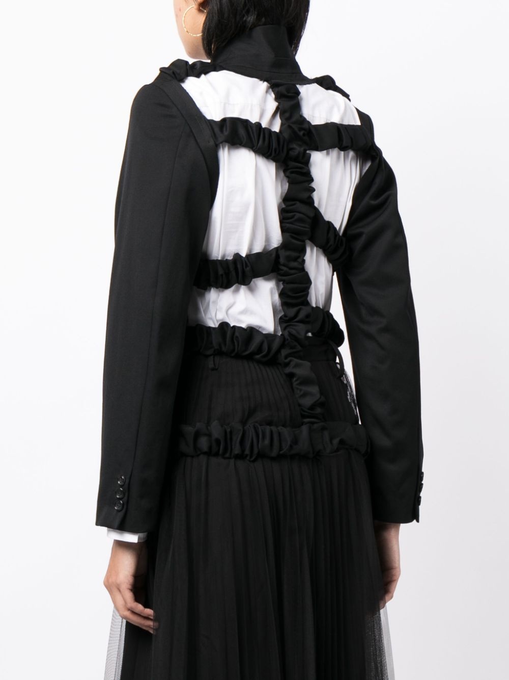 cut-out detail buttoned jacket - 4