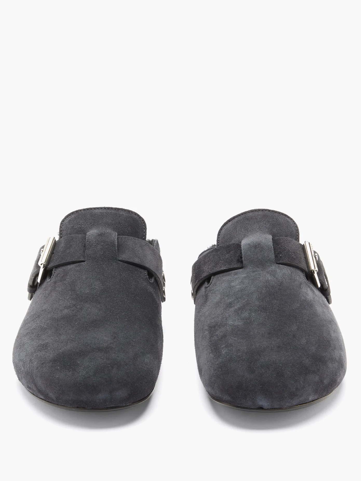 Mirvin buckled backless clogs - 5