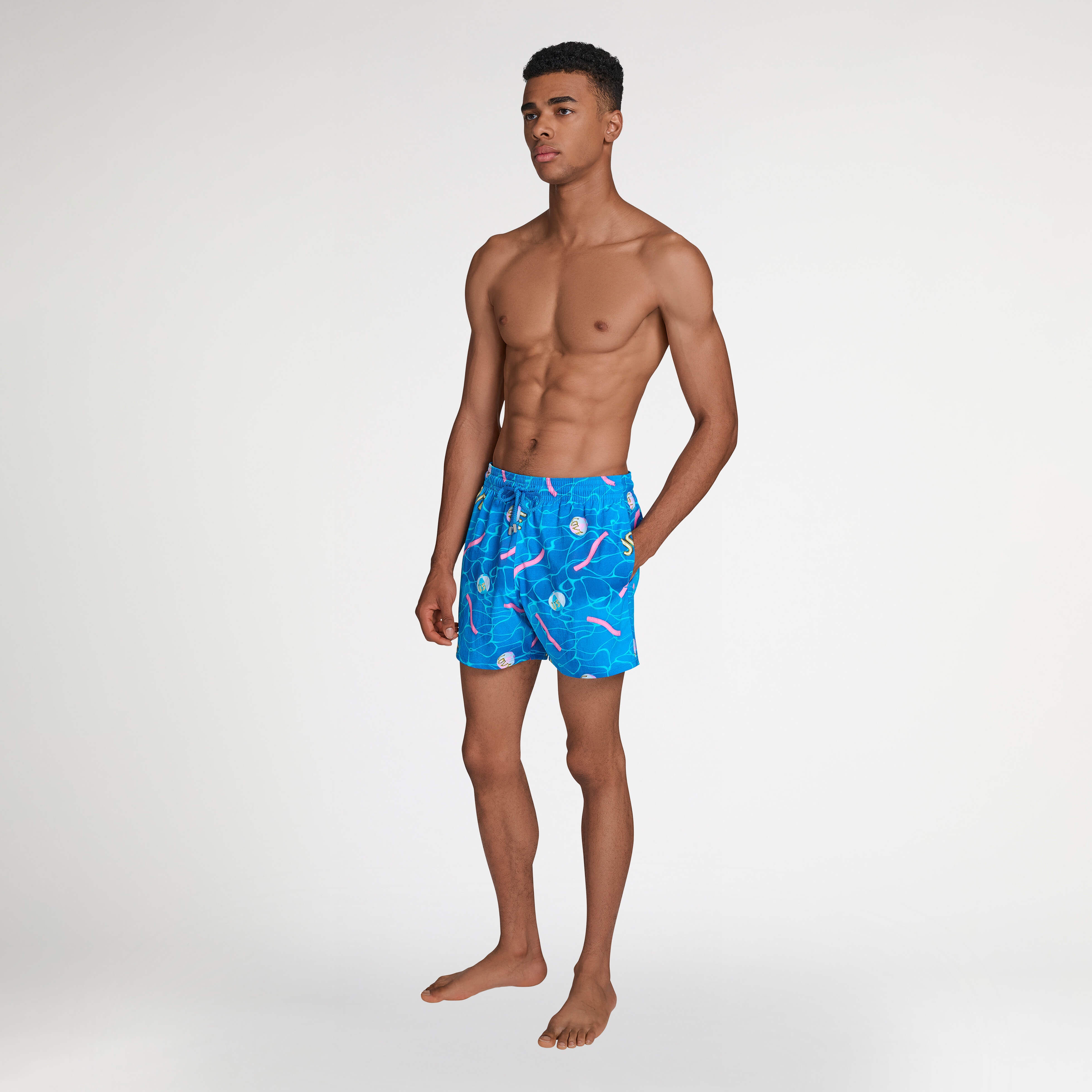 Men Stretch Short Swim Shorts Side Ways - Vilebrequin x Joel Mesler - 5