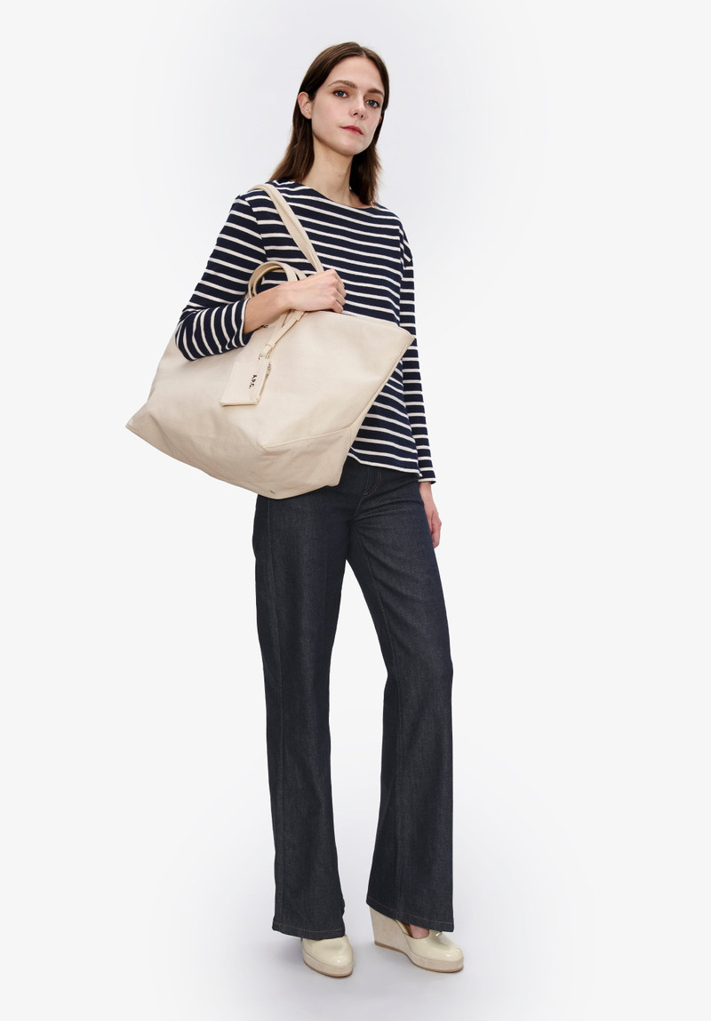 A.P.C. STRIPED TOP WITH THREE-QUARTER SLEEVES outlook