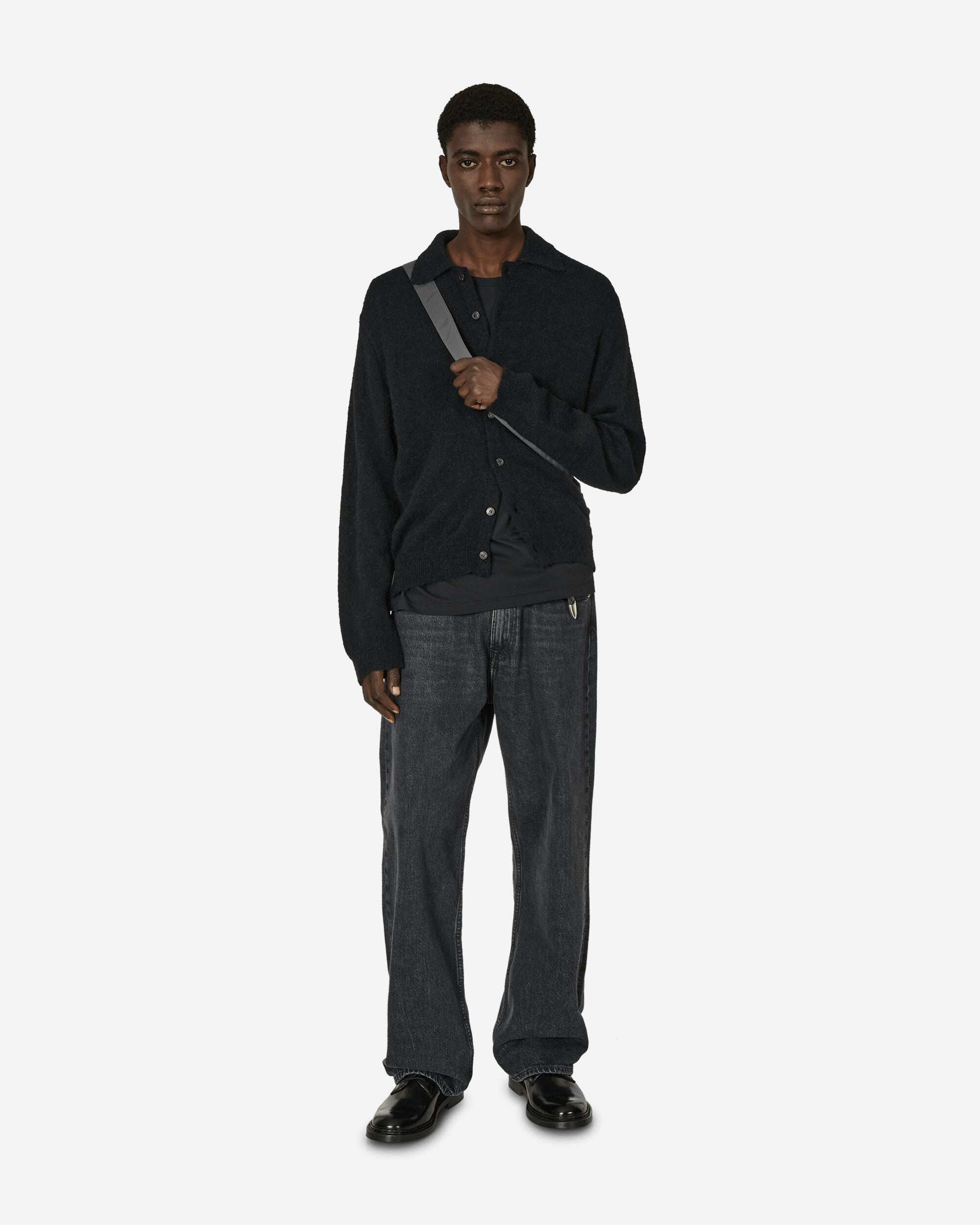 Our Legacy Fuzzy Alpaca Evening Polo Black | slamjam | REVERSIBLE
