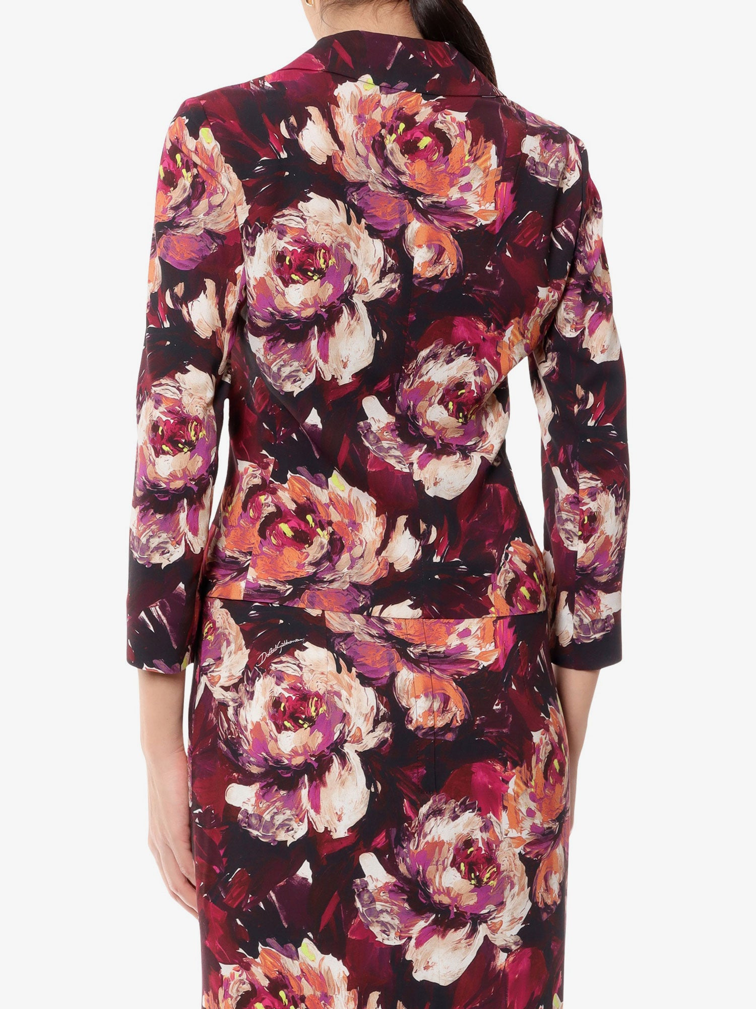 Cady  Blazer With Peonie Flower Print - 4